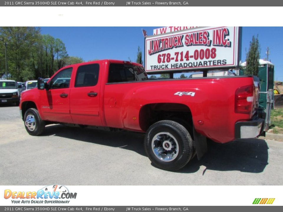 2011 GMC Sierra 3500HD SLE Crew Cab 4x4 Fire Red / Ebony Photo #5