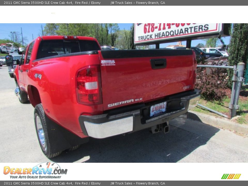 2011 GMC Sierra 3500HD SLE Crew Cab 4x4 Fire Red / Ebony Photo #6
