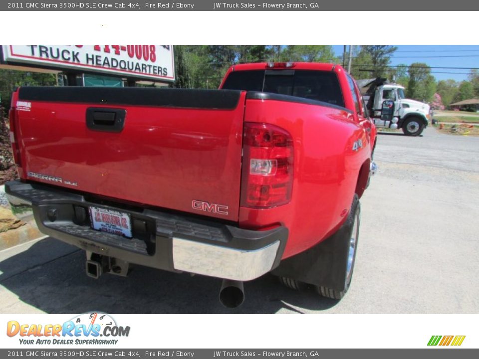 2011 GMC Sierra 3500HD SLE Crew Cab 4x4 Fire Red / Ebony Photo #8