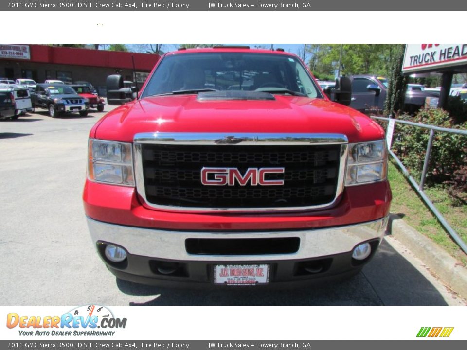 2011 GMC Sierra 3500HD SLE Crew Cab 4x4 Fire Red / Ebony Photo #13