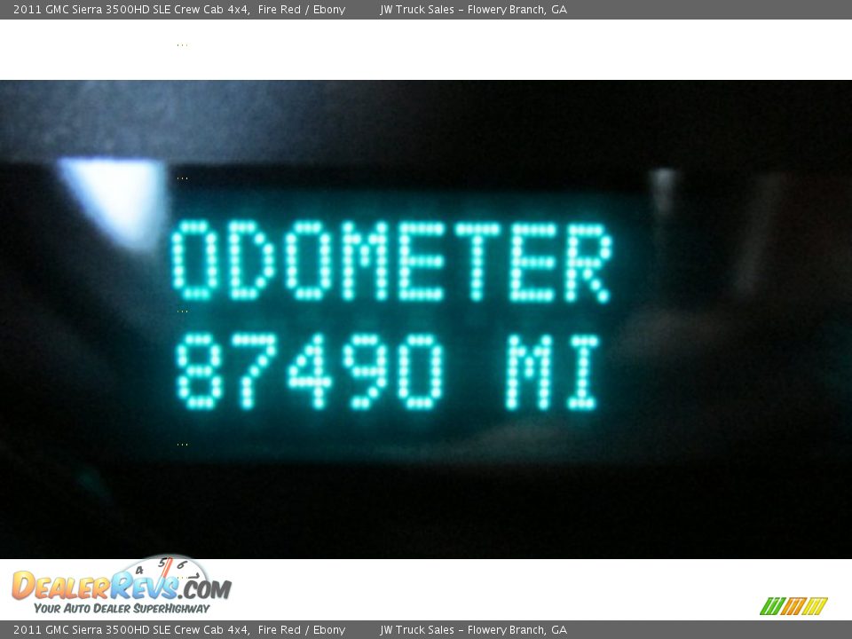 2011 GMC Sierra 3500HD SLE Crew Cab 4x4 Fire Red / Ebony Photo #28