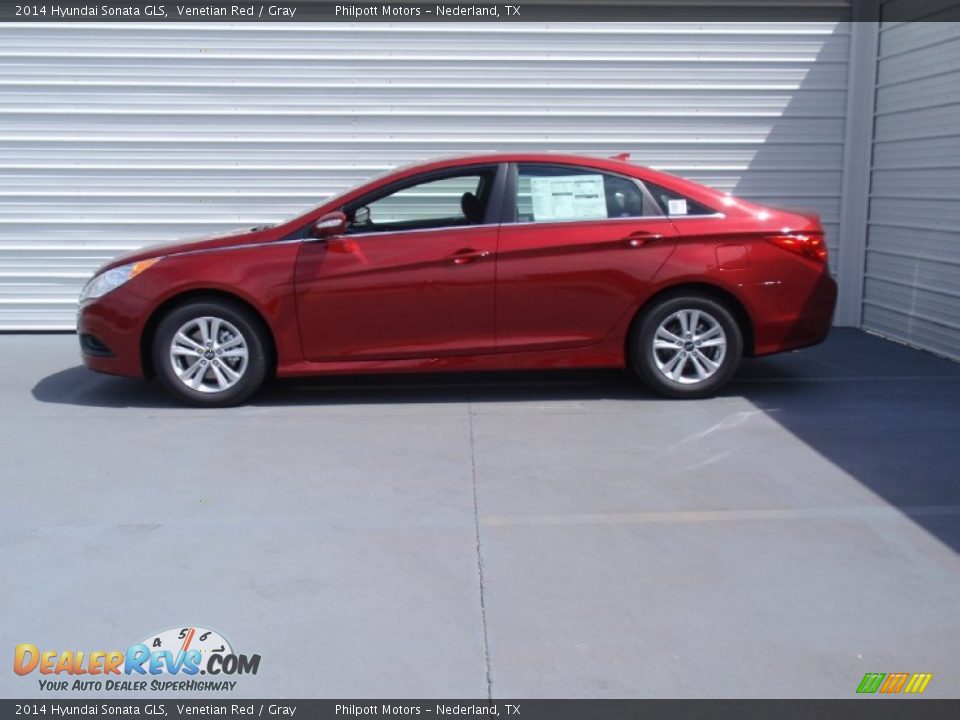 2014 Hyundai Sonata GLS Venetian Red / Gray Photo #6