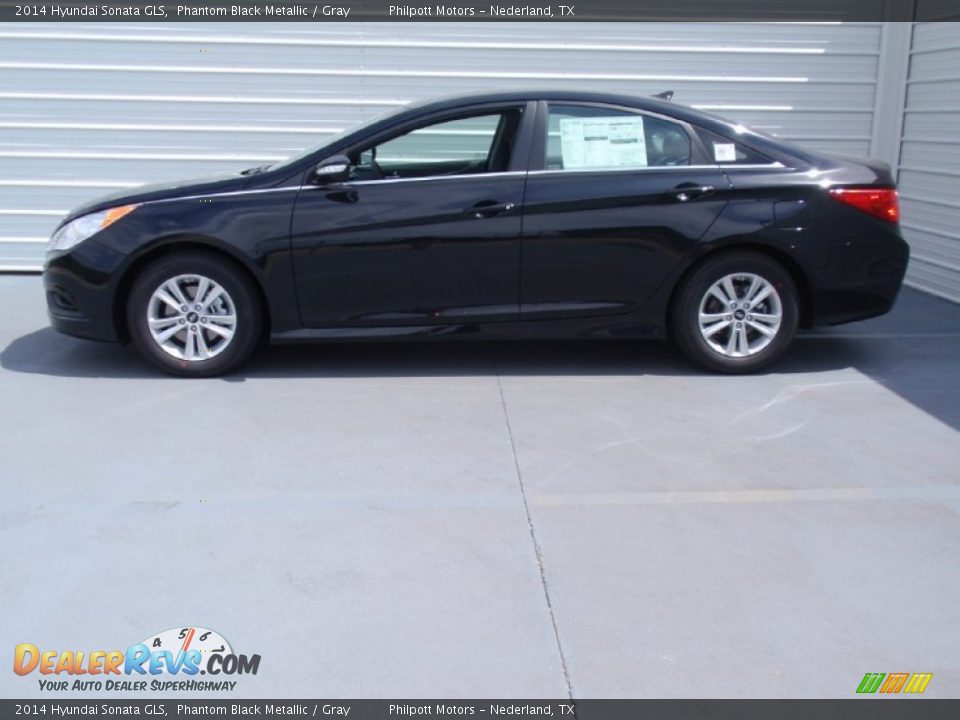 2014 Hyundai Sonata GLS Phantom Black Metallic / Gray Photo #6