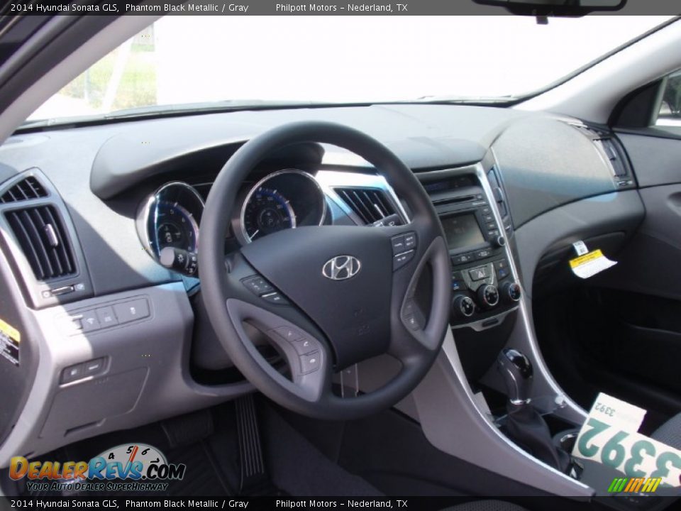 2014 Hyundai Sonata GLS Phantom Black Metallic / Gray Photo #23