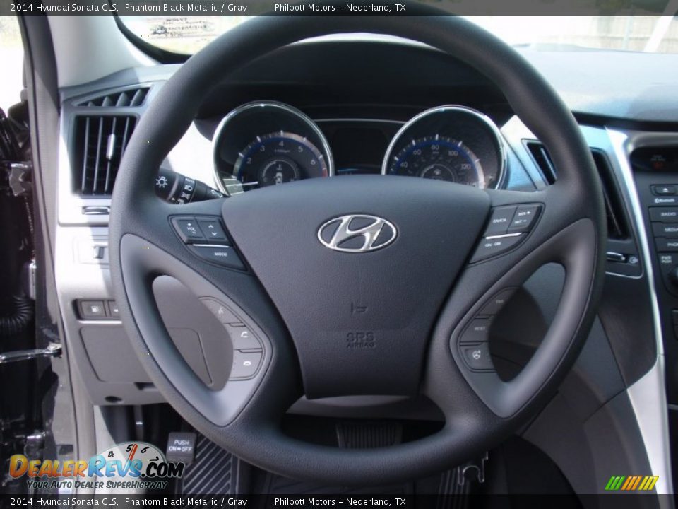 2014 Hyundai Sonata GLS Phantom Black Metallic / Gray Photo #29
