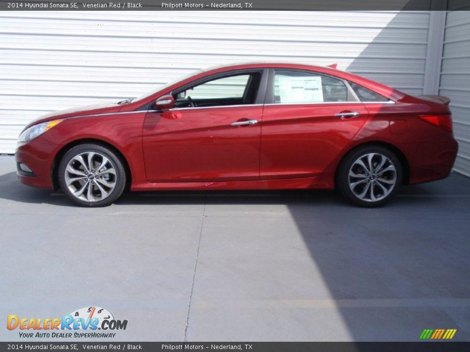 2014 Hyundai Sonata SE Venetian Red / Black Photo #6