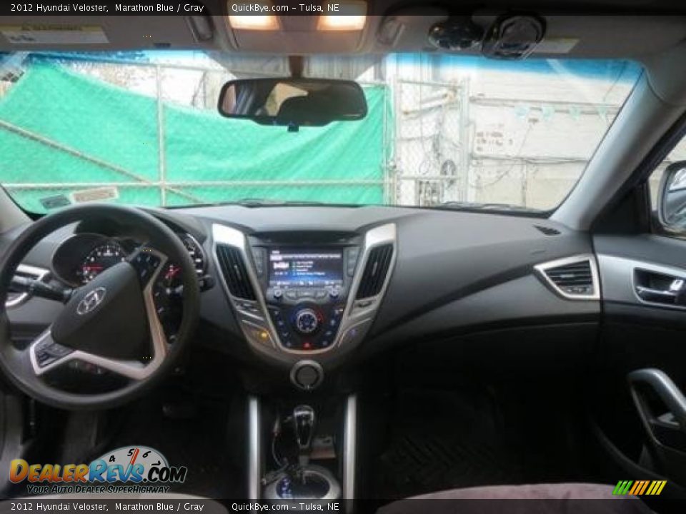 2012 Hyundai Veloster Marathon Blue / Gray Photo #6
