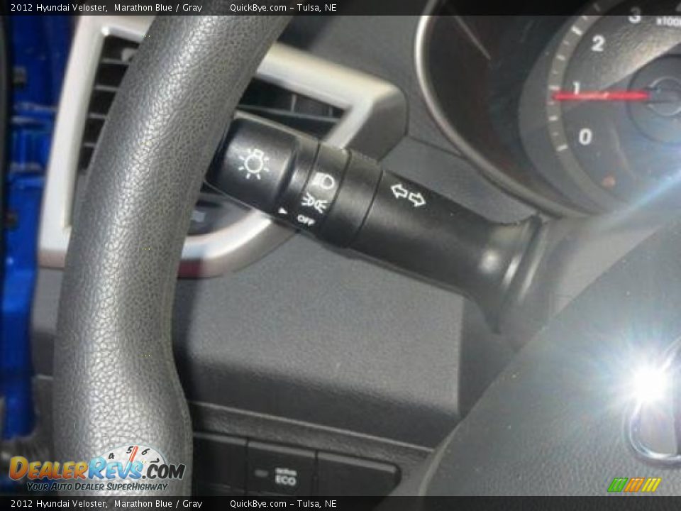 2012 Hyundai Veloster Marathon Blue / Gray Photo #7