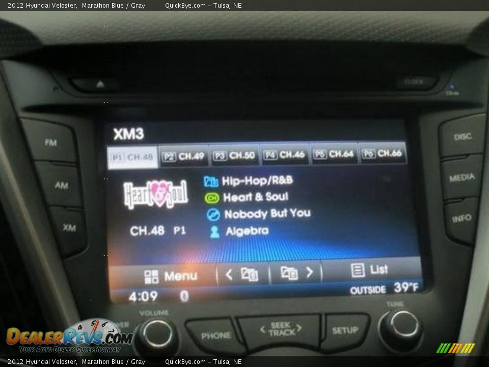 2012 Hyundai Veloster Marathon Blue / Gray Photo #9