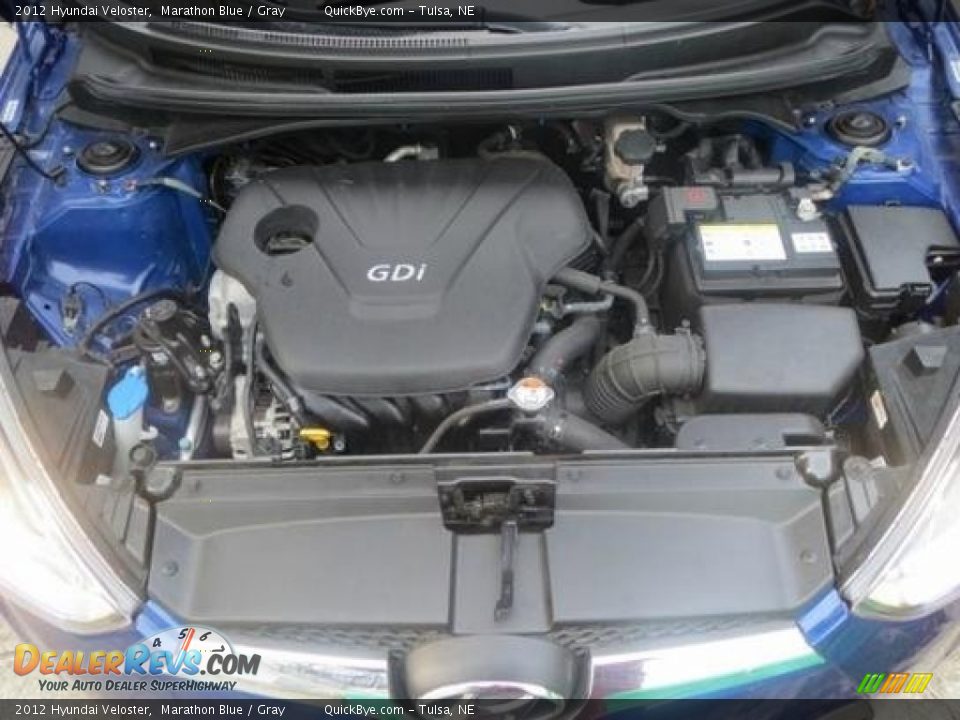2012 Hyundai Veloster Marathon Blue / Gray Photo #10