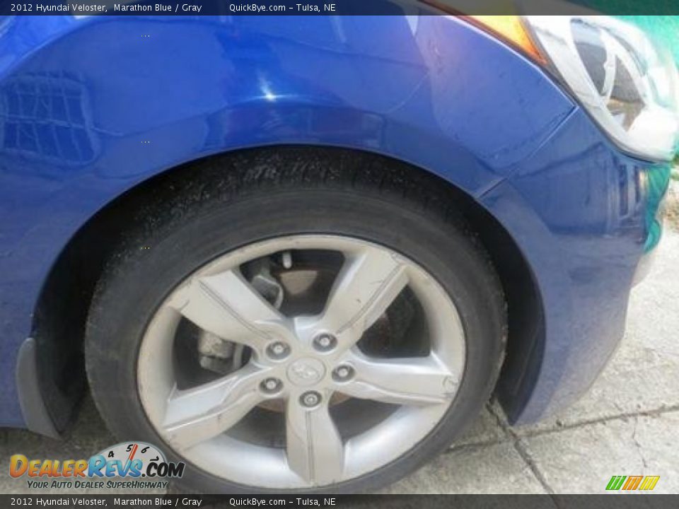 2012 Hyundai Veloster Marathon Blue / Gray Photo #12