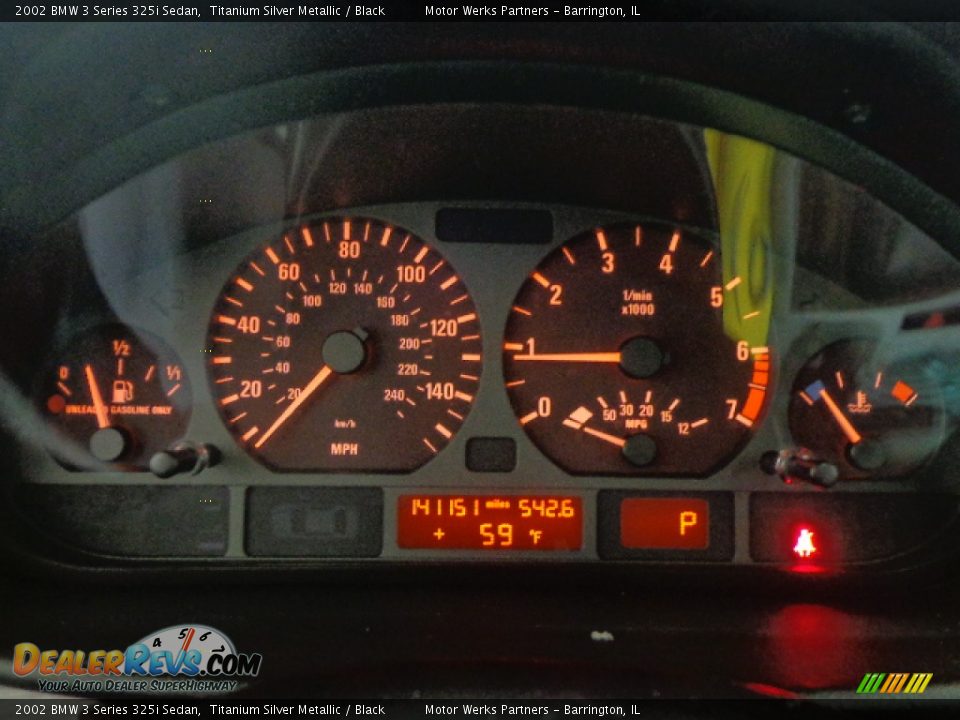 2002 BMW 3 Series 325i Sedan Titanium Silver Metallic / Black Photo #27