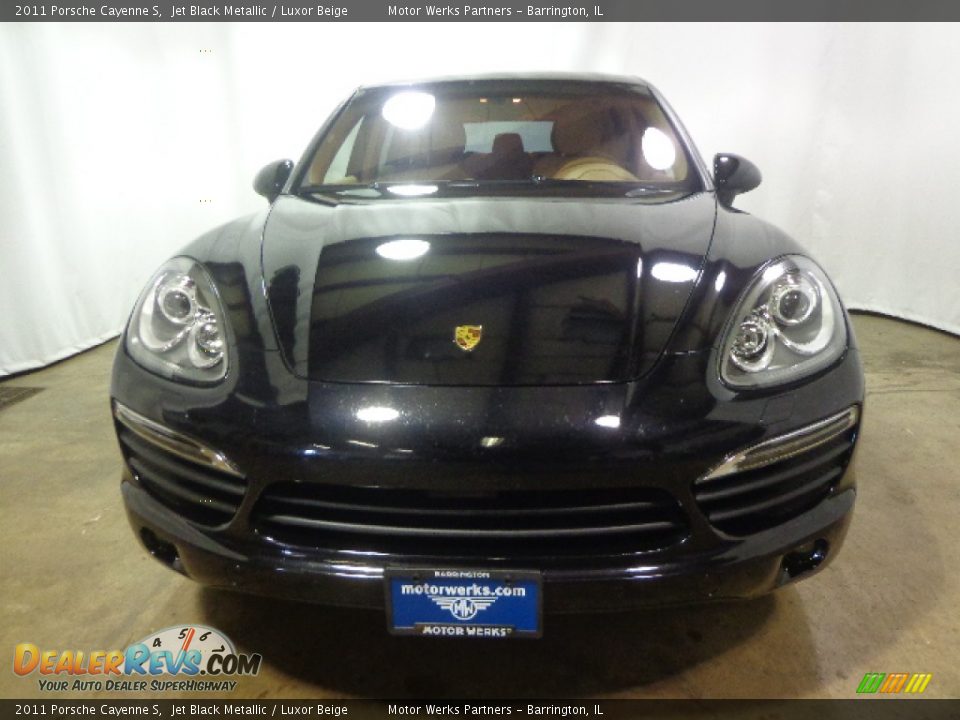 2011 Porsche Cayenne S Jet Black Metallic / Luxor Beige Photo #2
