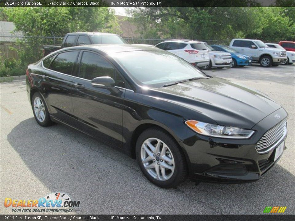 2014 Ford Fusion SE Tuxedo Black / Charcoal Black Photo #7
