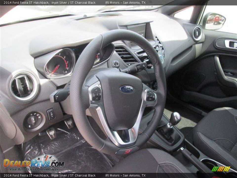 2014 Ford Fiesta ST Hatchback Ingot Silver / ST Charcoal Black Photo #10