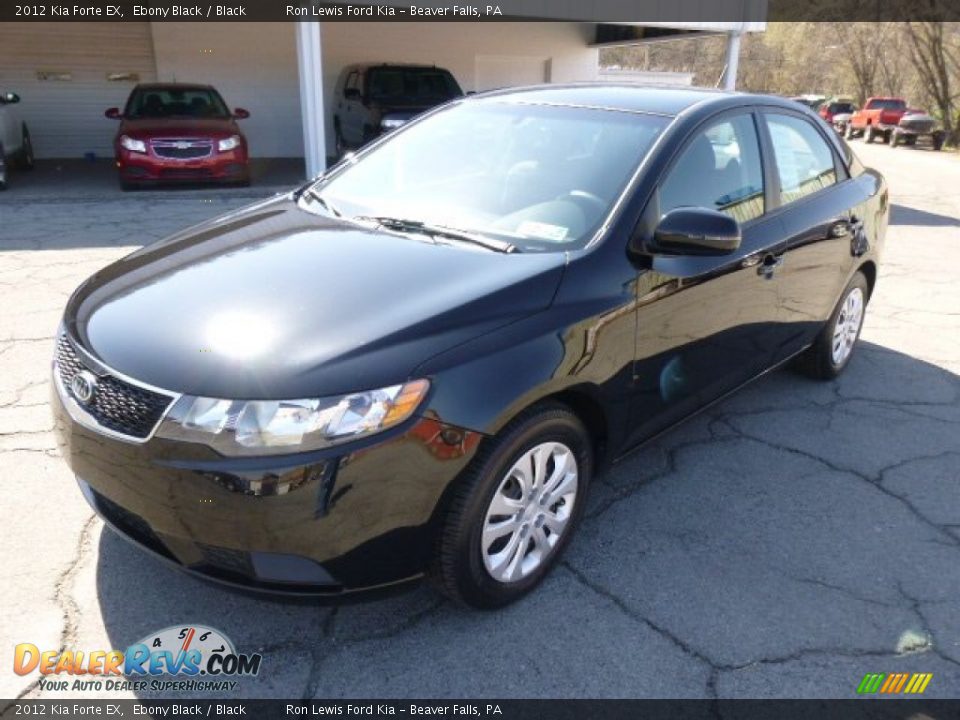 2012 Kia Forte EX Ebony Black / Black Photo #4