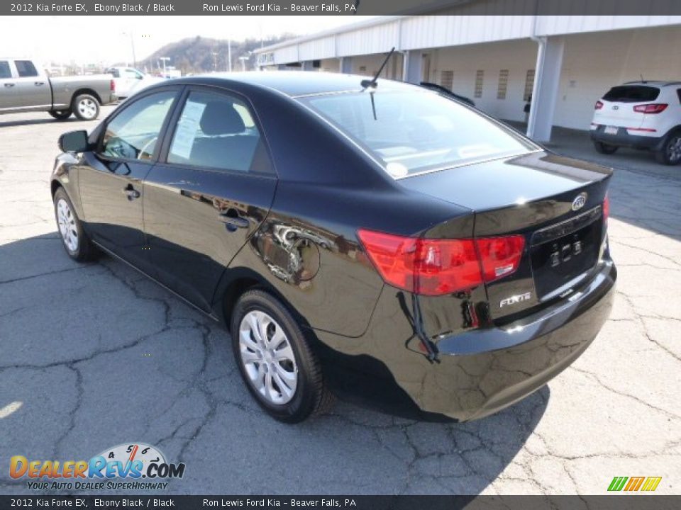 2012 Kia Forte EX Ebony Black / Black Photo #6