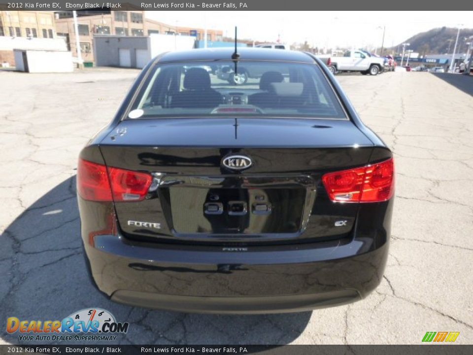 2012 Kia Forte EX Ebony Black / Black Photo #7