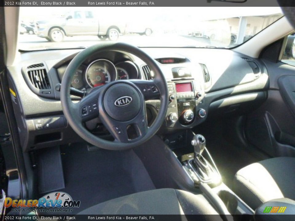 2012 Kia Forte EX Ebony Black / Black Photo #14