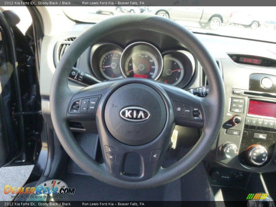 2012 Kia Forte EX Ebony Black / Black Photo #18