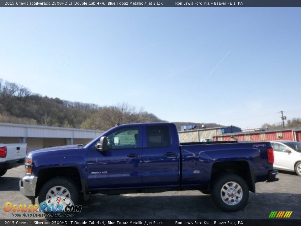 2015 Chevrolet Silverado 2500HD LT Double Cab 4x4 Blue Topaz Metallic / Jet Black Photo #5