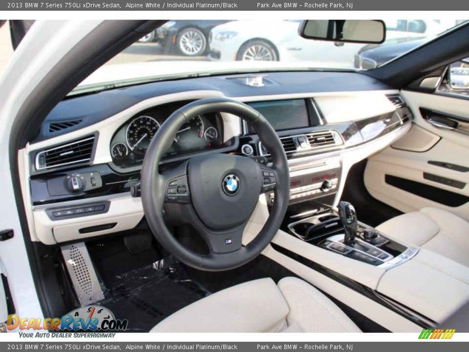 Individual Platinum/Black Interior - 2013 BMW 7 Series 750Li xDrive Sedan Photo #10