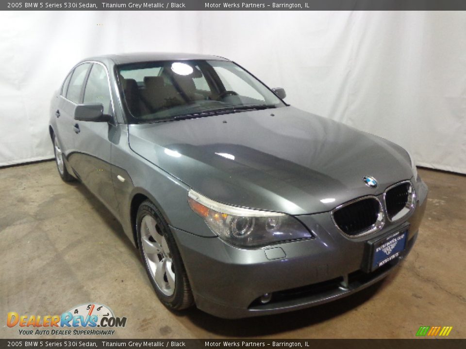 2005 BMW 5 Series 530i Sedan Titanium Grey Metallic / Black Photo #1