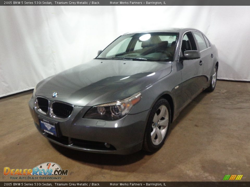 2005 BMW 5 Series 530i Sedan Titanium Grey Metallic / Black Photo #3