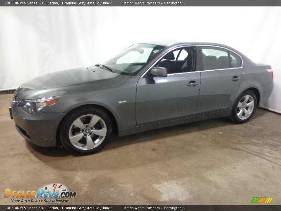 2005 BMW 5 Series 530i Sedan Titanium Grey Metallic / Black Photo #4
