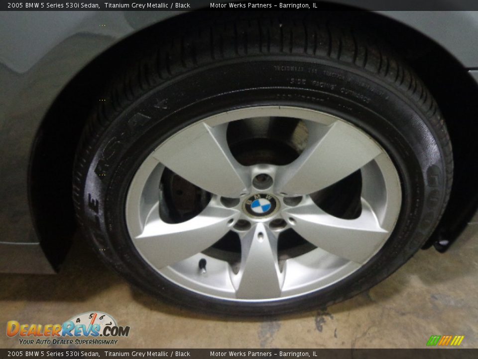 2005 BMW 5 Series 530i Sedan Titanium Grey Metallic / Black Photo #7