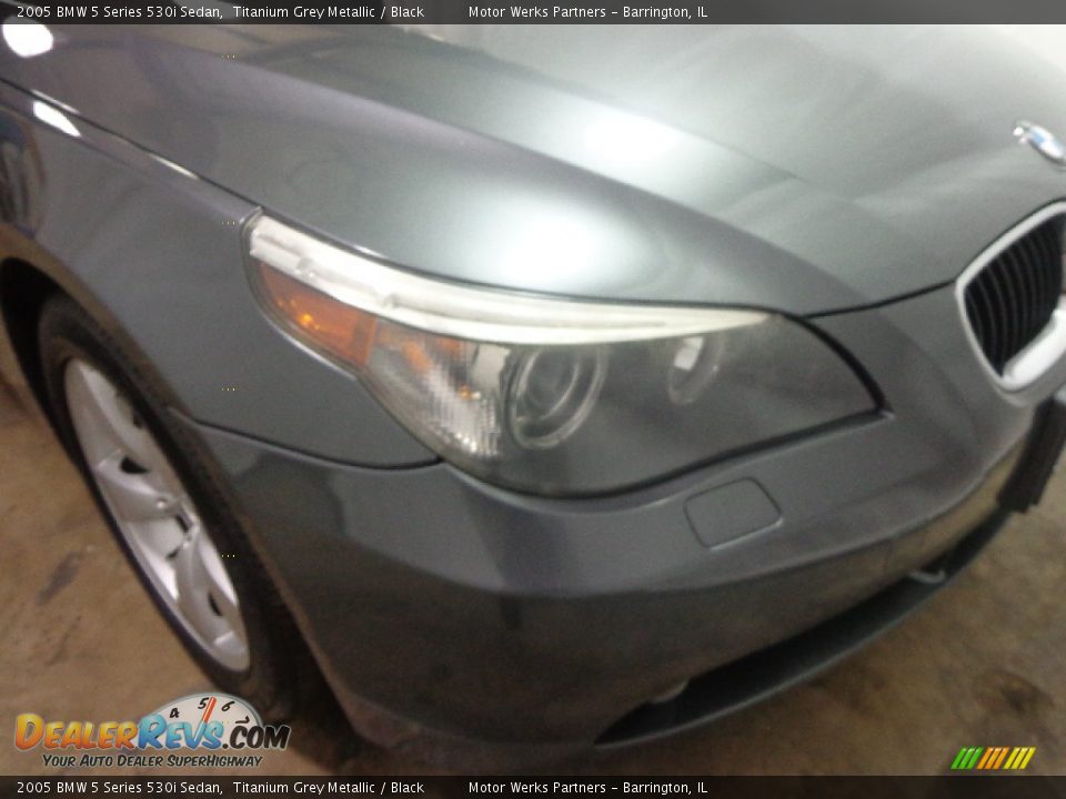 2005 BMW 5 Series 530i Sedan Titanium Grey Metallic / Black Photo #8