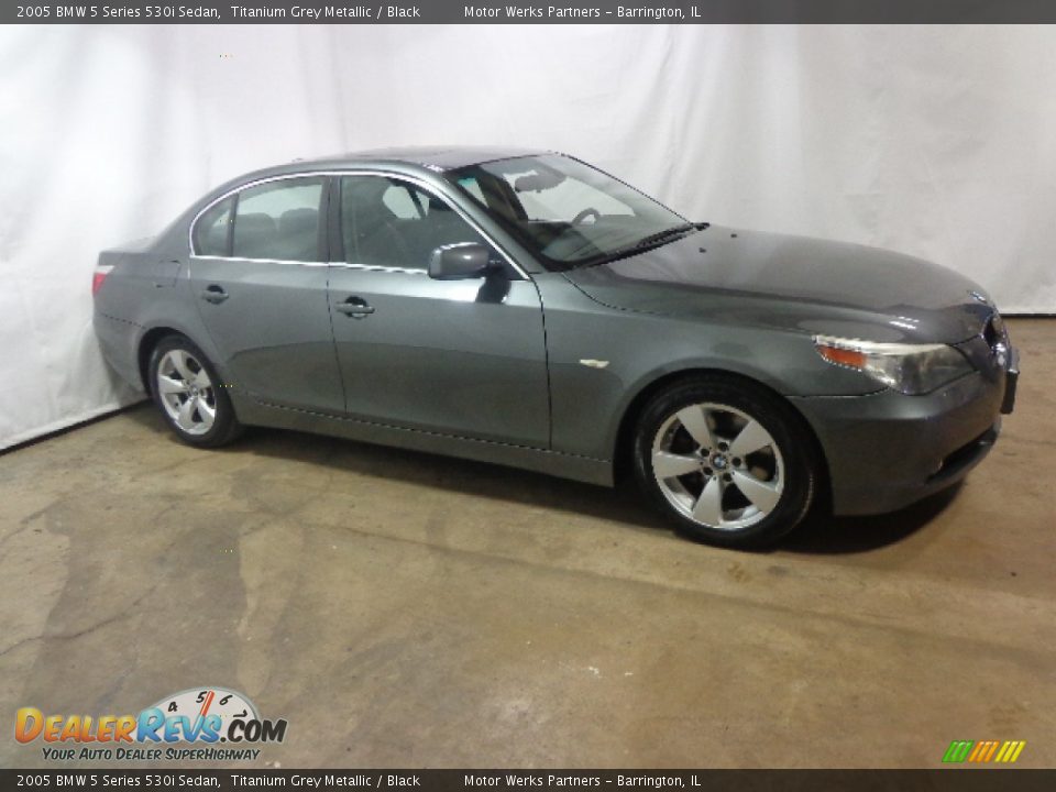 2005 BMW 5 Series 530i Sedan Titanium Grey Metallic / Black Photo #19