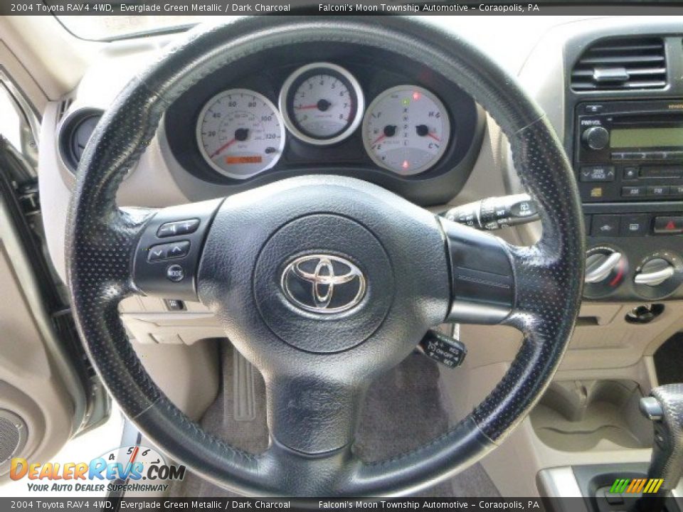 2004 Toyota RAV4 4WD Everglade Green Metallic / Dark Charcoal Photo #22