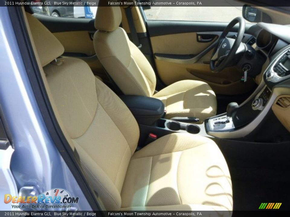 2011 Hyundai Elantra GLS Blue Sky Metallic / Beige Photo #10