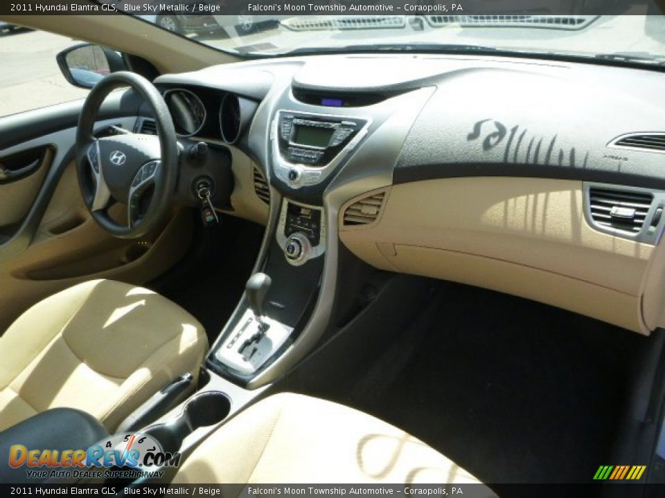 2011 Hyundai Elantra GLS Blue Sky Metallic / Beige Photo #11