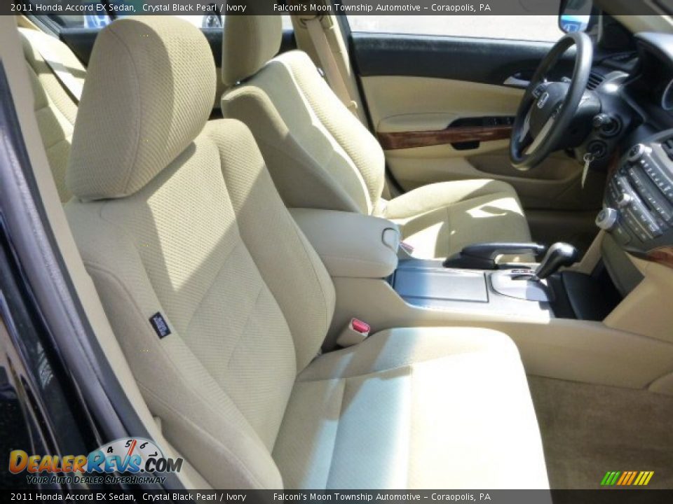 2011 Honda Accord EX Sedan Crystal Black Pearl / Ivory Photo #10