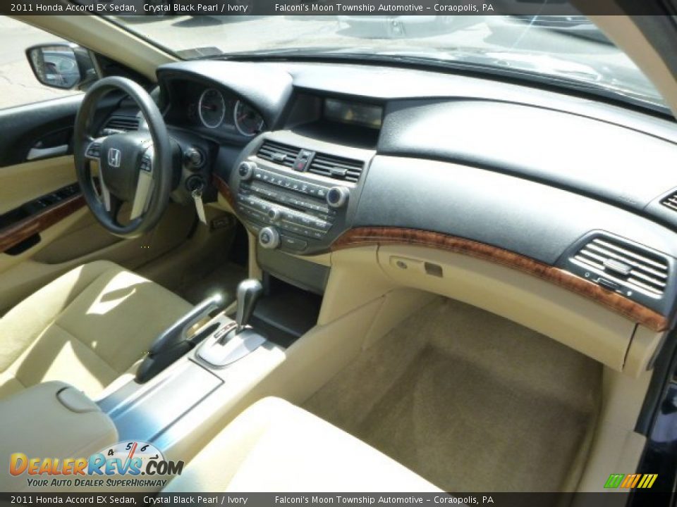 2011 Honda Accord EX Sedan Crystal Black Pearl / Ivory Photo #11
