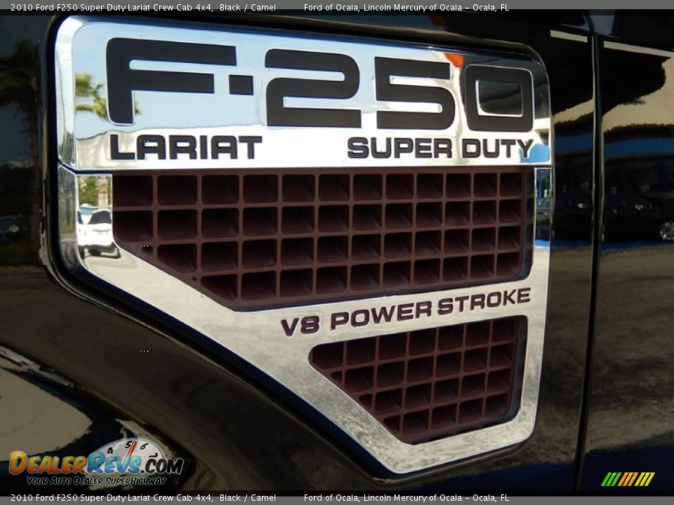 2010 Ford F250 Super Duty Lariat Crew Cab 4x4 Black / Camel Photo #11