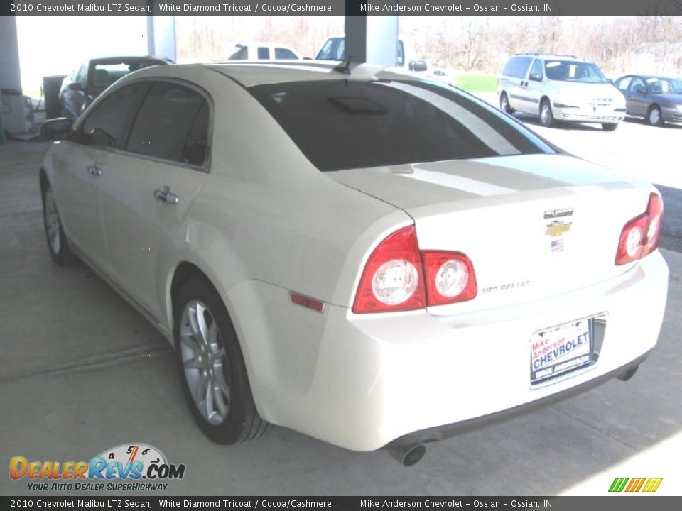 2010 Chevrolet Malibu LTZ Sedan White Diamond Tricoat / Cocoa/Cashmere Photo #3
