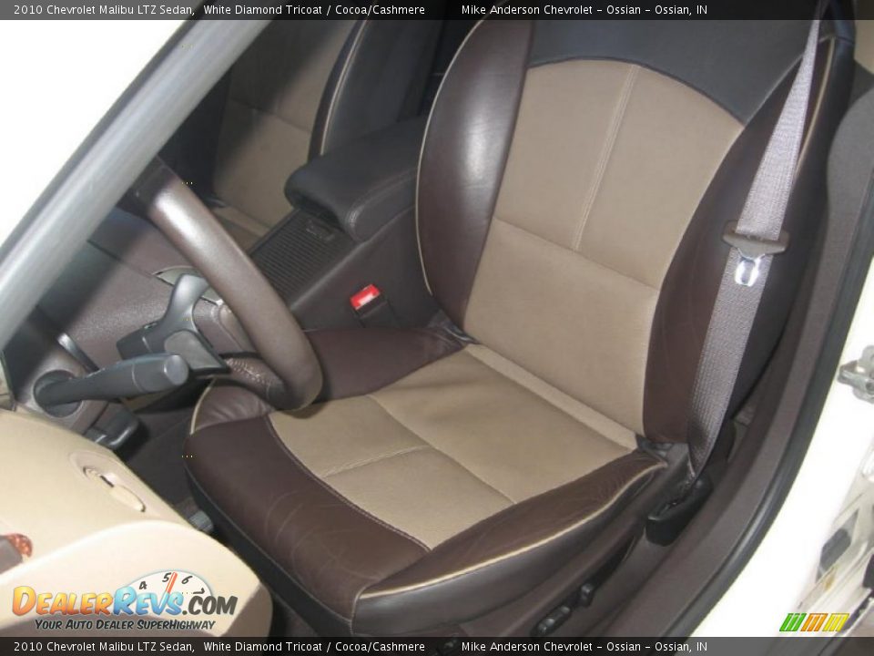 2010 Chevrolet Malibu LTZ Sedan White Diamond Tricoat / Cocoa/Cashmere Photo #7