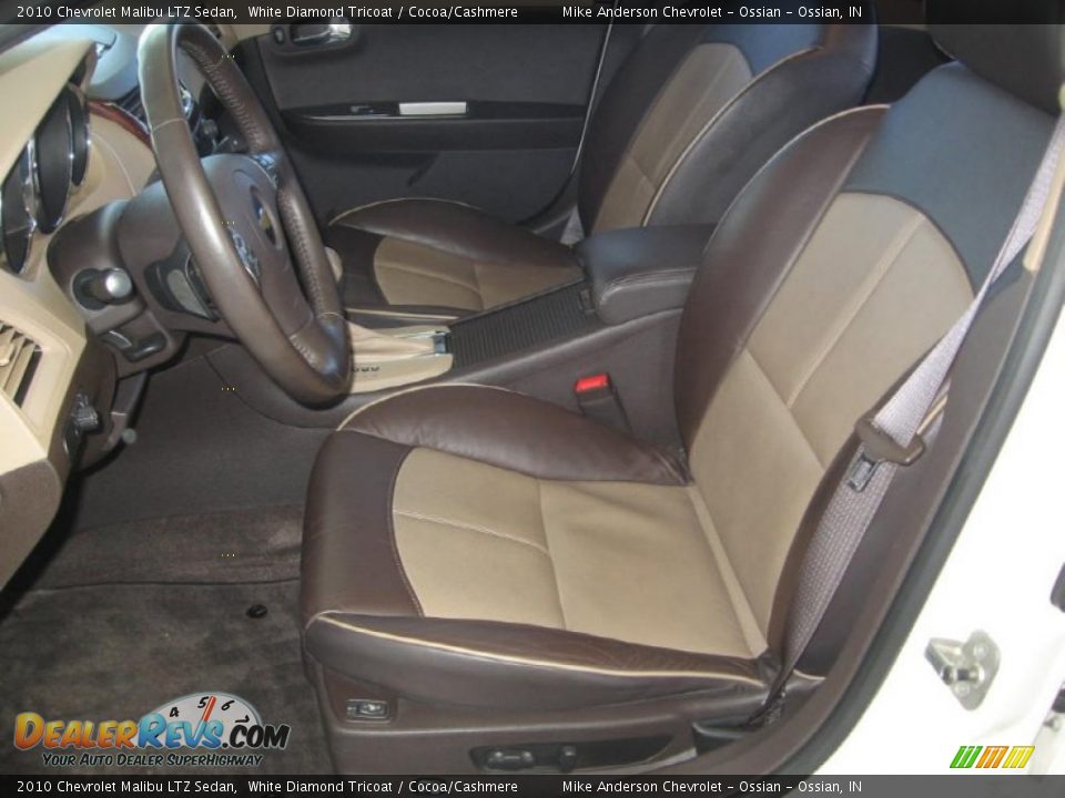 2010 Chevrolet Malibu LTZ Sedan White Diamond Tricoat / Cocoa/Cashmere Photo #8