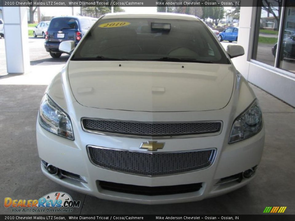 2010 Chevrolet Malibu LTZ Sedan White Diamond Tricoat / Cocoa/Cashmere Photo #22
