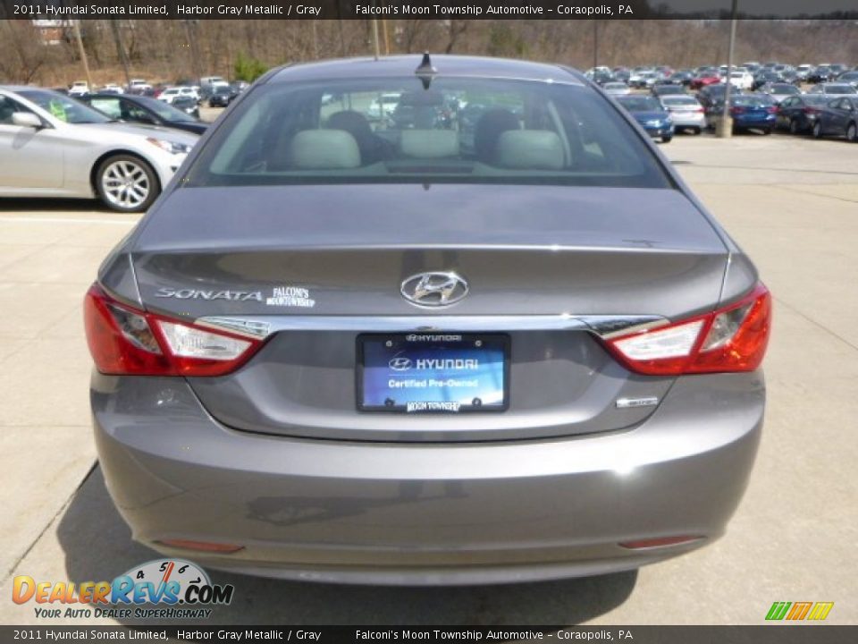 2011 Hyundai Sonata Limited Harbor Gray Metallic / Gray Photo #3