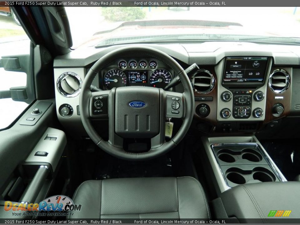 Dashboard of 2015 Ford F250 Super Duty Lariat Super Cab Photo #8
