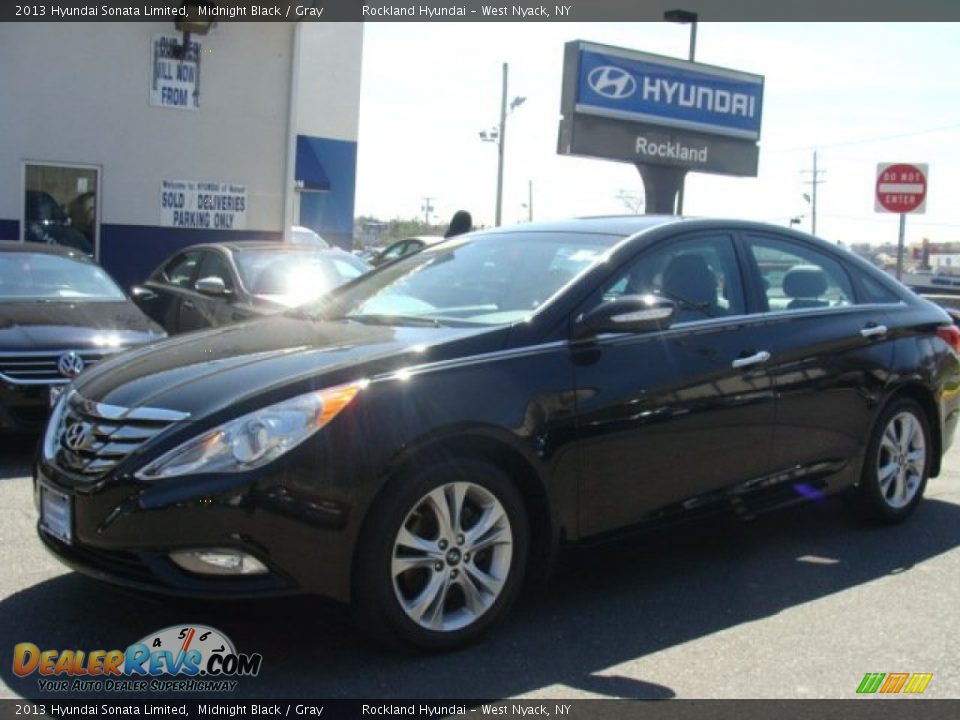 2013 Hyundai Sonata Limited Midnight Black / Gray Photo #1