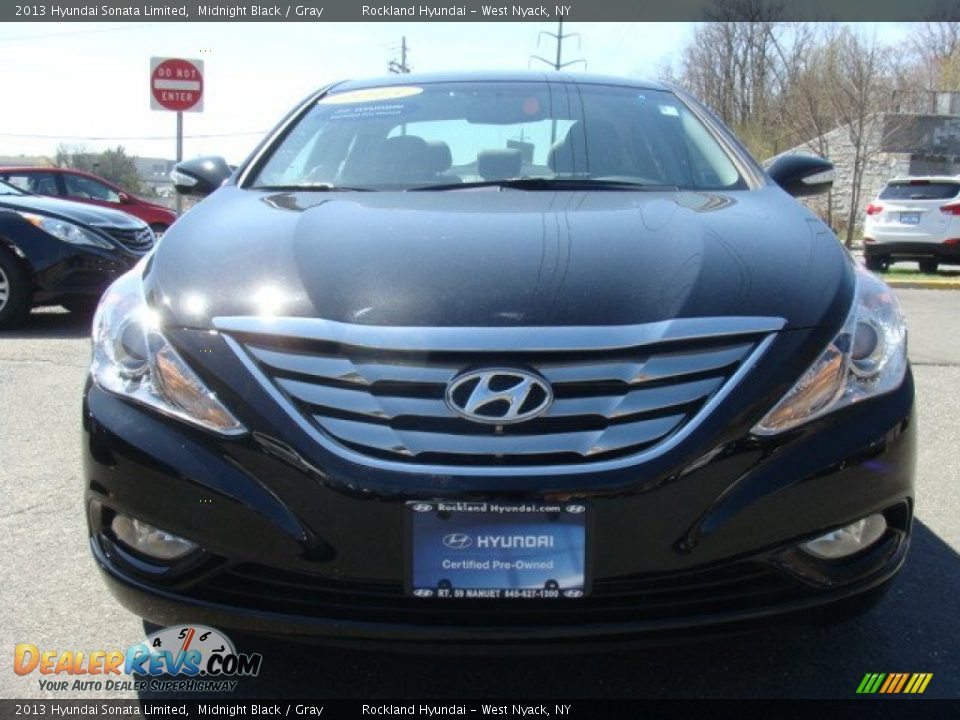 2013 Hyundai Sonata Limited Midnight Black / Gray Photo #2