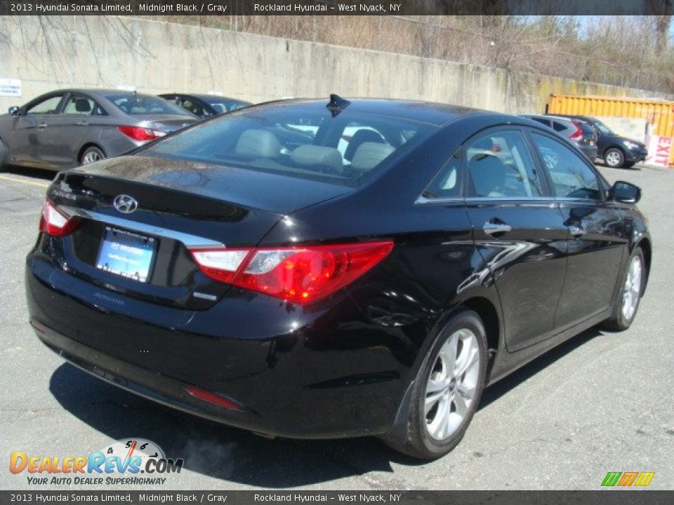 2013 Hyundai Sonata Limited Midnight Black / Gray Photo #4