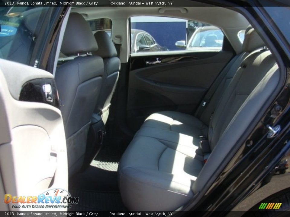 2013 Hyundai Sonata Limited Midnight Black / Gray Photo #21