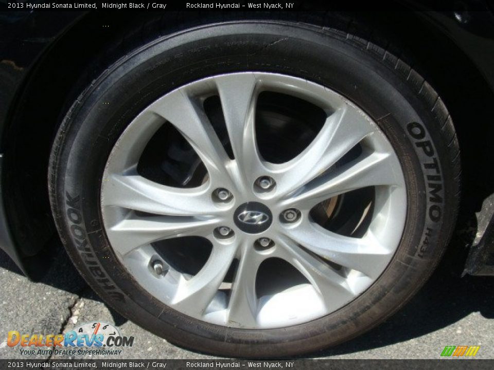 2013 Hyundai Sonata Limited Midnight Black / Gray Photo #28