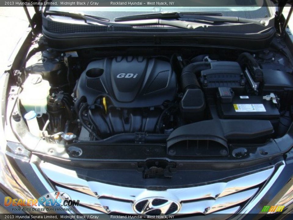 2013 Hyundai Sonata Limited Midnight Black / Gray Photo #30